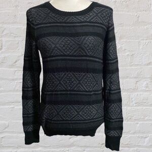 Mossimo Black & Gray Soft Knit Sweater
